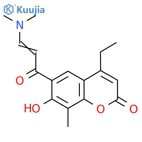 6-3-(Dimethylamino)acryloyl-4-ethyl-7-hydroxy-8-methyl-2H-chromen-2-one structure