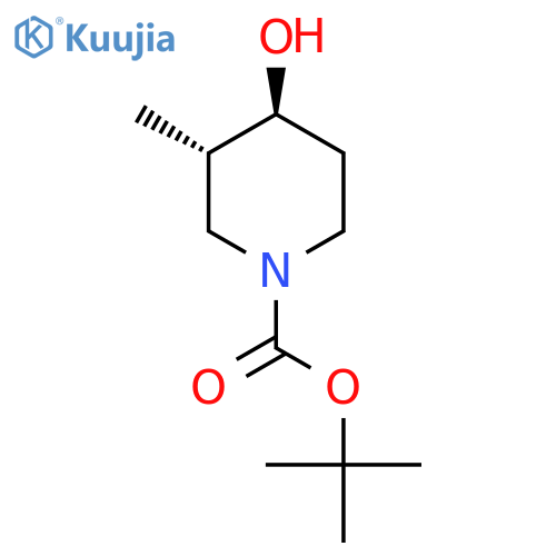 tert-butyl (3S,4S)-4-hydroxy-3-methyl-piperidine-1-carboxylate structure