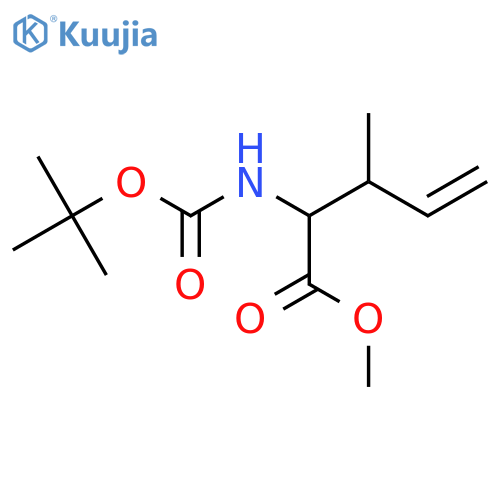 Methyl 2-{[(tert-butoxy)carbonyl]amino}-3-methylpent-4-enoate structure