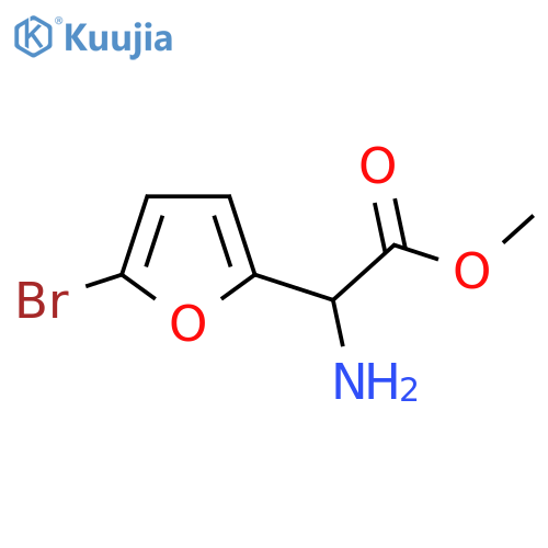 2-Furanacetic acid, α-amino-5-bromo-, methyl ester structure