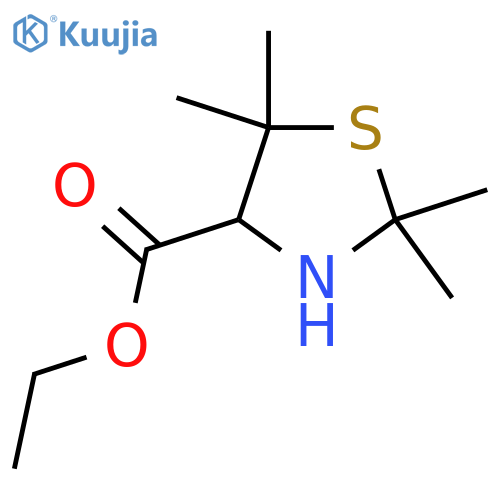 Ethyl 2,2,5,5-tetramethyl-1,3-thiazolidine-4-carboxylate structure
