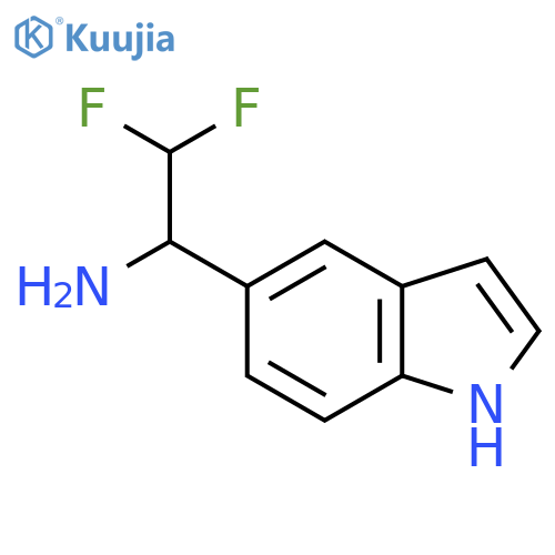 2,2-difluoro-1-(1H-indol-5-yl)ethan-1-amine structure