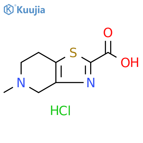 5-methyl-4H,5H,6H,7H-[1,3]thiazolo[4,5-c]pyridine-2-carboxylic acid hydrochloride structure