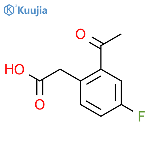 2-(2-Acetyl-4-fluorophenyl)acetic acid structure