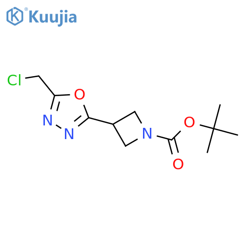 tert-butyl 3-(5-(chloroMethyl)-1,3,4-oxadiazol-2-yl)azetidine-1-carboxylate structure