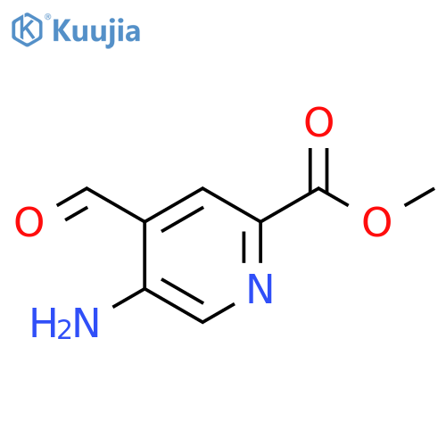methyl 5-amino-4-formyl-pyridine-2-carboxylate structure
