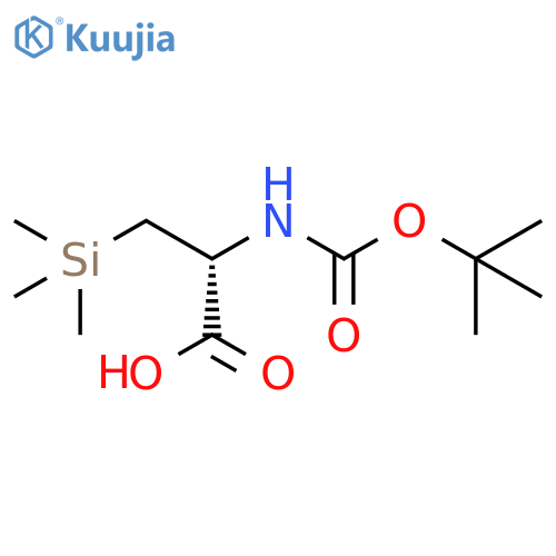 Alanine, N-[(1,1-dimethylethoxy)carbonyl]-3-(trimethylsilyl)- structure