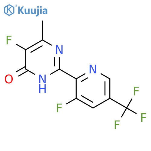5-Fluoro-2-(3-fluoro-5-(trifluoromethyl)pyridin-2-yl)-6-methylpyrimidin-4(3H)-one structure