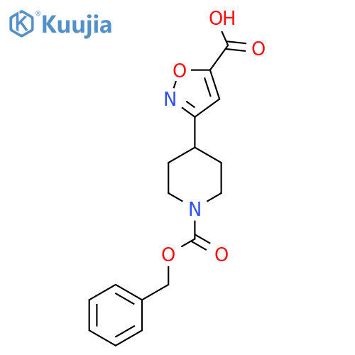 3-{1-[(Benzyloxy)carbonyl]piperidin-4-yl}-1,2-oxazole-5-carboxylic acid structure