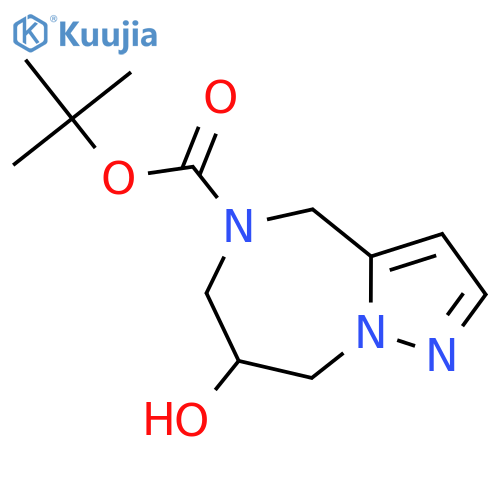 TERT-BUTYL 7-HYDROXY-7,8-DIHYDRO-4H-PYRAZOLO[1,5-A][1,4]DIAZEPINE-5(6H)-CARBOXYLATE structure
