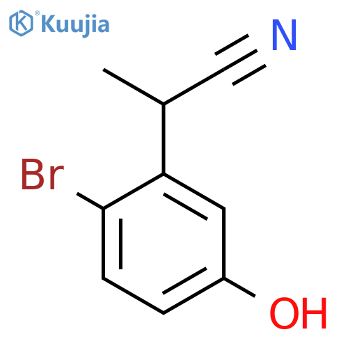 2-(2-Bromo-5-hydroxyphenyl)propanenitrile structure