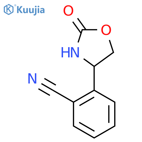 2-(2-Oxo-1,3-oxazolidin-4-yl)benzonitrile structure