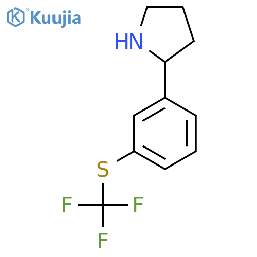 2-{3-[(Trifluoromethyl)sulfanyl]phenyl}pyrrolidine structure