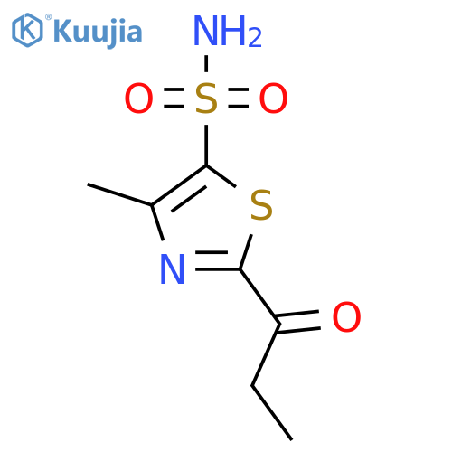 4-Methyl-2-propanoyl-1,3-thiazole-5-sulfonamide structure