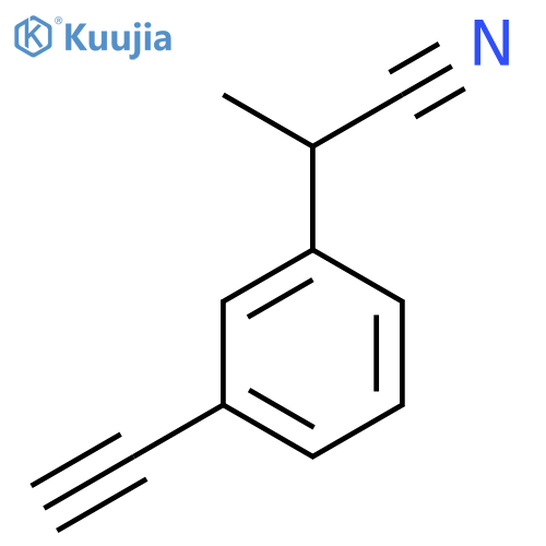 2-(3-Ethynylphenyl)propanenitrile structure