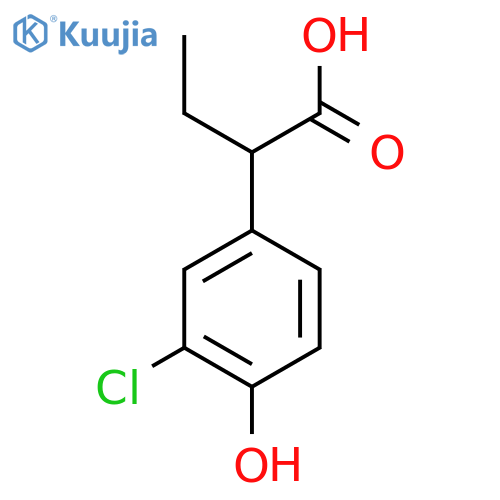 2-(3-Chloro-4-hydroxyphenyl)butanoic acid structure