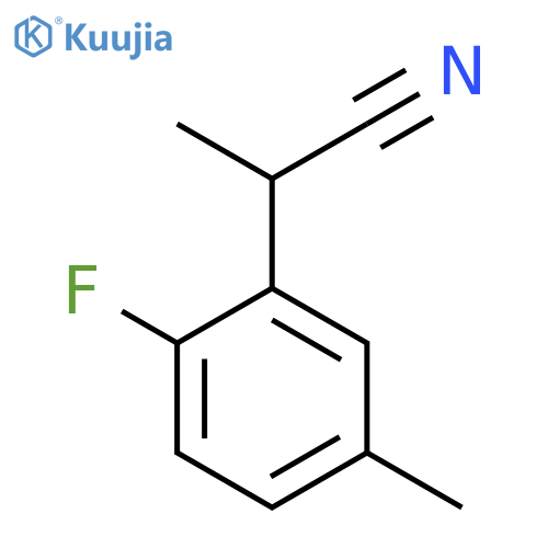 2-(2-Fluoro-5-methylphenyl)propanenitrile structure
