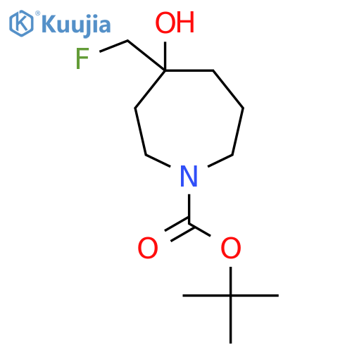Tert-Butyl 4-(fluoromethyl)-4-hydroxyazepane-1-carboxylate structure