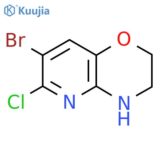 7-Bromo-6-chloro-3,4-dihydro-2H-pyrido[3,2-b][1,4]oxazine structure