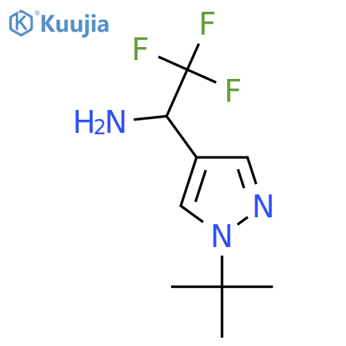 1-(1-tert-butyl-1H-pyrazol-4-yl)-2,2,2-trifluoroethan-1-amine structure