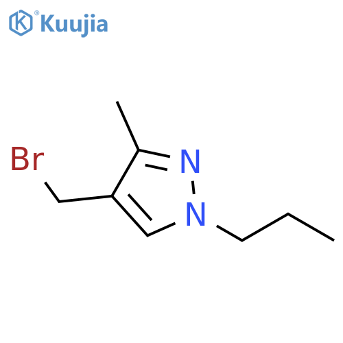1H-Pyrazole, 4-(bromomethyl)-3-methyl-1-propyl- structure