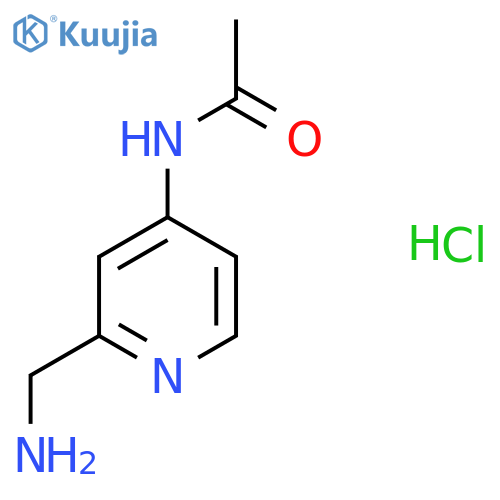 N-[2-(aminomethyl)-4-pyridyl]acetamide;hydrochloride structure