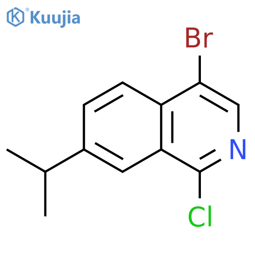 Isoquinoline, 4-bromo-1-chloro-7-(1-methylethyl)- structure