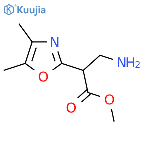 (R)-Methyl 3-amino-2-(4,5-dimethyloxazol-2-YL)propanoate structure