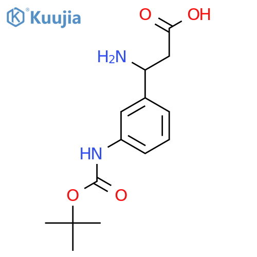 3-Amino-3-(3-{[(tert-butoxy)carbonyl]amino}phenyl)propanoic acid structure