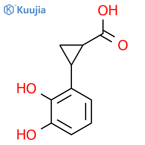 2-(2,3-Dihydroxyphenyl)cyclopropane-1-carboxylic acid structure