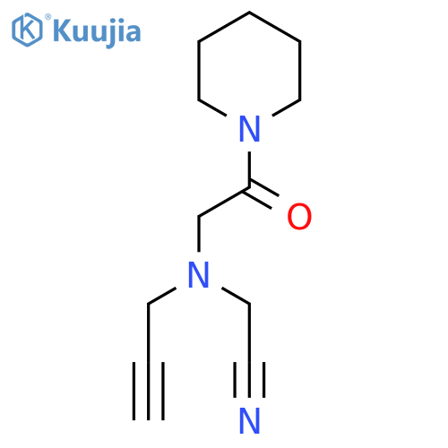 2-[(2-Oxo-2-piperidin-1-ylethyl)-prop-2-ynylamino]acetonitrile structure