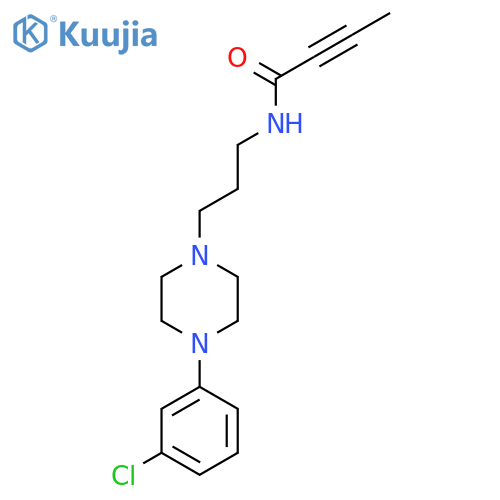 N-[3-[4-(3-Chlorophenyl)piperazin-1-yl]propyl]but-2-ynamide structure