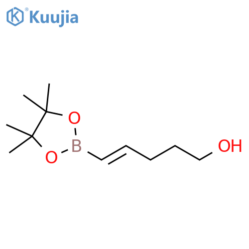 4-Penten-1-ol, 5-(4,4,5,5-tetramethyl-1,3,2-dioxaborolan-2-yl)-, (4E)- structure