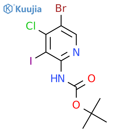 tert-butyl N-(5-bromo-4-chloro-3-iodopyridin-2-yl)carbamate structure