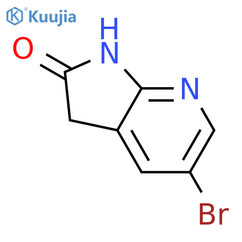 5-bromo-1H,2H,3H-pyrrolo[2,3-b]pyridin-2-one structure
