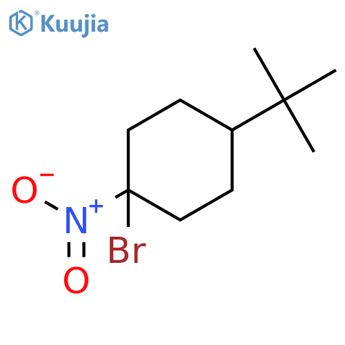 Cyclohexane, 1-bromo-4-(1,1-dimethylethyl)-1-nitro- structure