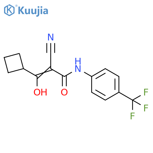 2-Propenamide,2-cyano-3-cyclobutyl-3-hydroxy-N-[4-(trifluoromethyl)phenyl]- structure