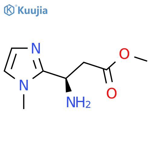 methyl (3R)-3-amino-3-(1-methyl-1H-imidazol-2-yl)propanoate structure