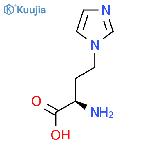(2R)-2-amino-4-(1H-imidazol-1-yl)butanoic acid structure