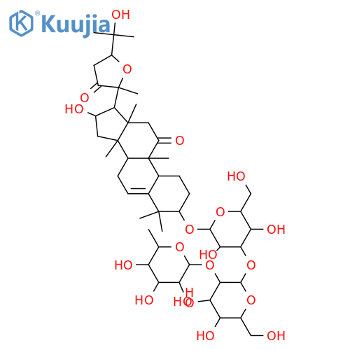 19-Norlanost-5-ene-11,22-dione,3-[(O-6-deoxy-a-L-mannopyranosyl-(1&reg;2)-O-b-D-glucopyranosyl-(1&reg;3)-b-D-xylopyranosyl)oxy]-20,24-epoxy-16,25-dihydroxy-9-methyl-, (3a,9b,10a,16a,20S,24S)- (9CI) structure