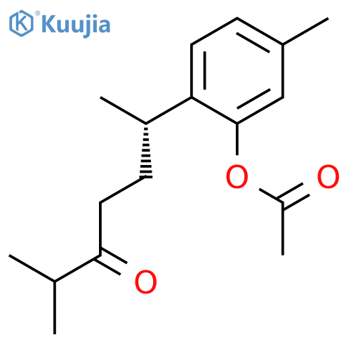 3-Heptanone, 6-[2-(acetyloxy)-4-methylphenyl]-2-methyl-, (S)- structure