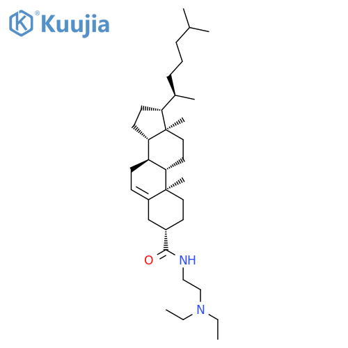 Cholest-5-ene-3-carboxamide, N-[2-(diethylamino)ethyl]-, (3b)- structure