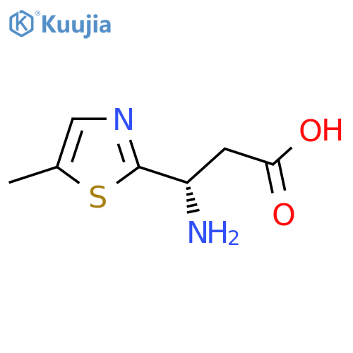(3S)-3-Amino-3-(5-methyl-1,3-thiazol-2-yl)propanoic acid structure