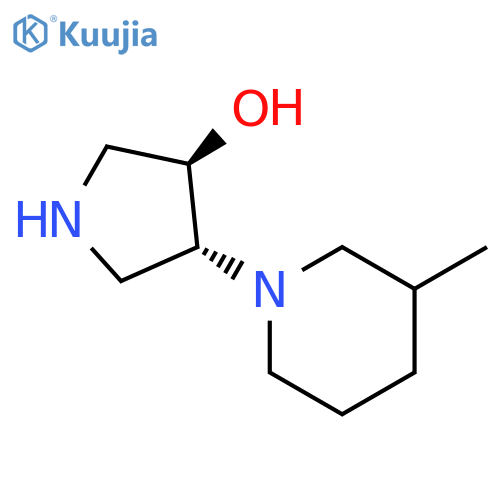 3-Pyrrolidinol, 4-(3-methyl-1-piperidinyl)-, (3R,4R)- structure