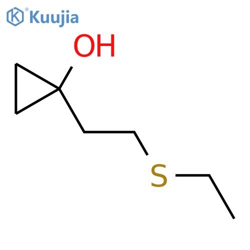 1-[2-(Ethylsulfanyl)ethyl]cyclopropan-1-ol structure
