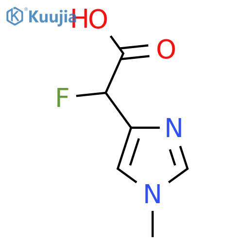 2-Fluoro-2-(1-methyl-1H-imidazol-4-yl)acetic acid structure