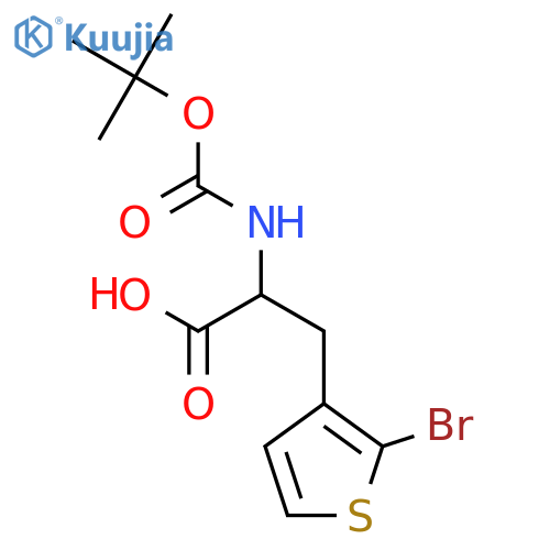 3-(2-Bromothiophen-3-yl)-2-{[(tert-butoxy)carbonyl]amino}propanoic acid structure