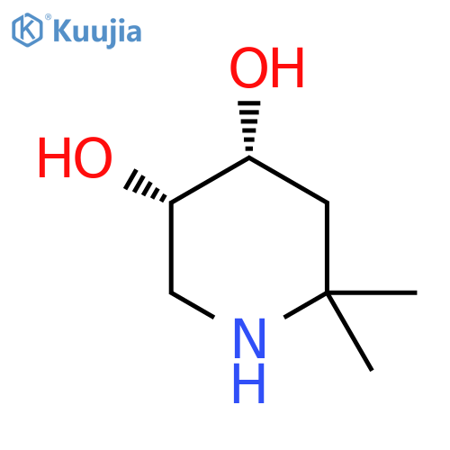 rac-(3R,4S)-6,6-dimethylpiperidine-3,4-diol structure