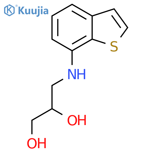 3-[(1-Benzothiophen-7-yl)amino]propane-1,2-diol structure