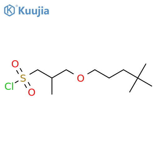 3-[(4,4-Dimethylpentyl)oxy]-2-methylpropane-1-sulfonyl chloride structure